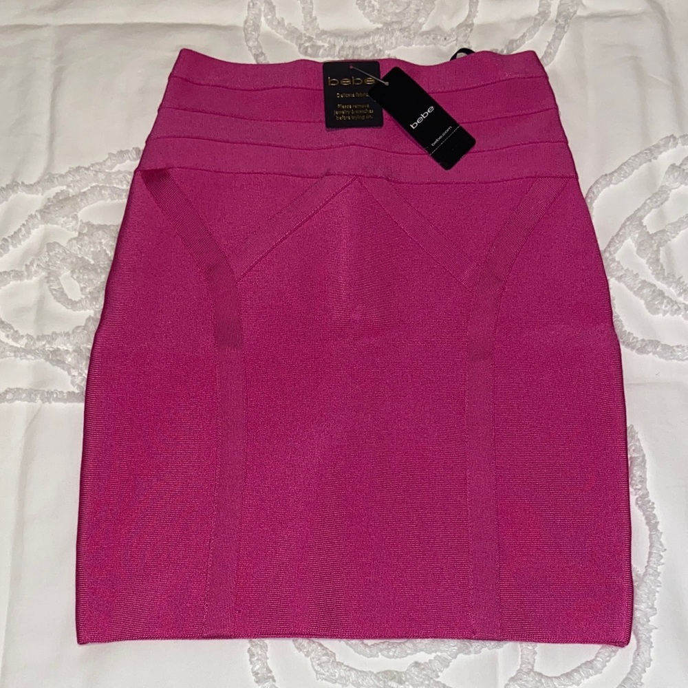 NWT Bebe Fuchsia Bandage Skirt